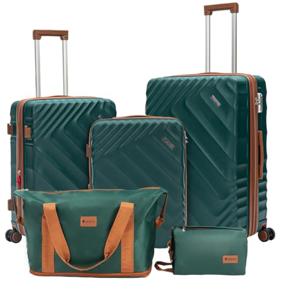 Expandable Hard Shell Luggage Set - 5피스 하드쉘 확장형 여행가방 세트, 항공사