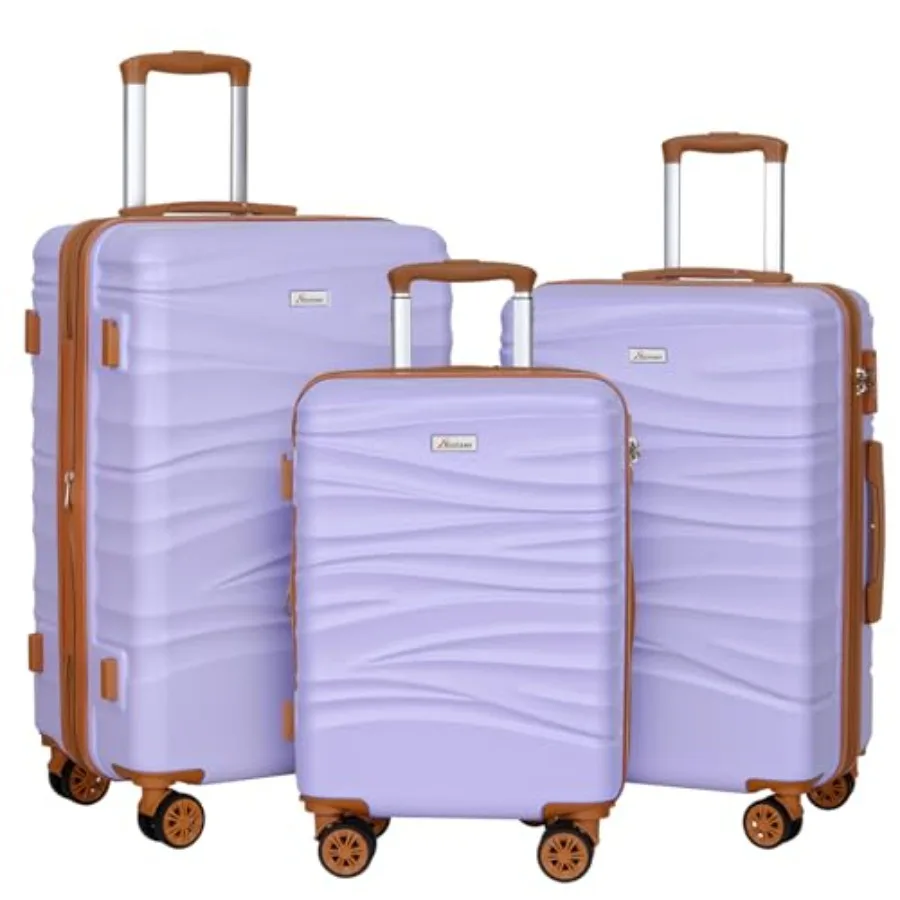 Expandable Hard Shell Luggage Set - 여행용 3개 세트 확장형 여행 가방,