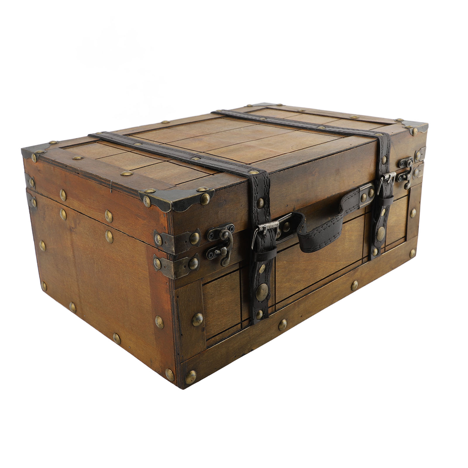 Retro Vintage Trunk Suitcase - 레트로 스타일 합성 목재 빈티지 우아한