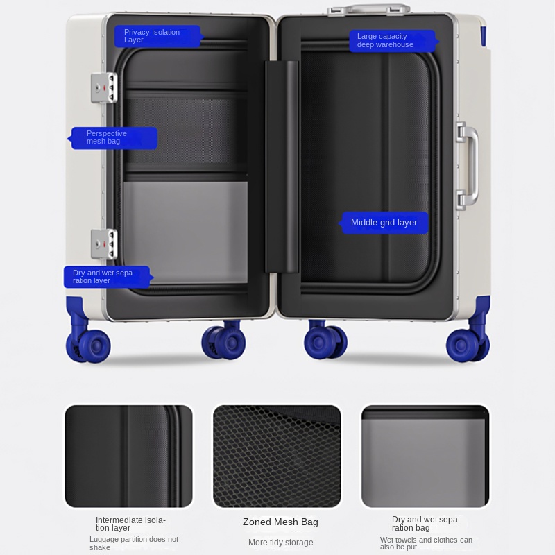 전면 개폐형 수하물 넓은 손잡이 20-26인치 대용량  - Aluminum Frame Carry On Luggage 리뷰 및 가격