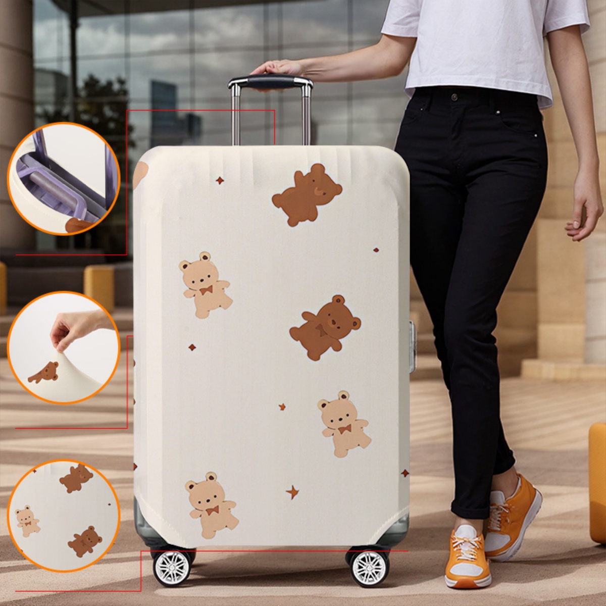 수하물 커버 보호대 18-32인치 여행가방 여행용품용  - Waterproof Suitcase Cover Protector 리뷰 및 가격