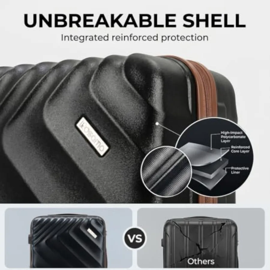 여행용 5개 세트의 견고한 하드 셸 확장형 여행 가방, - Expandable Hard Shell Luggage Set 리뷰 및 가격
