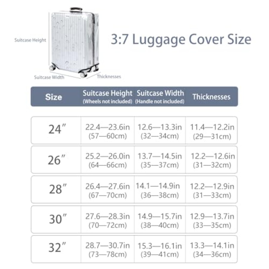 베키 클리어 수트케이스 커버 PVC 보호대 지퍼 방수  - Luggage Protective Cover Transparent 리뷰 및 가격