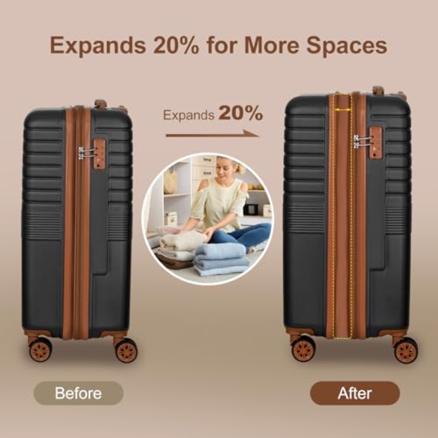 3개로 구성된 확장형 여행 가방 세트(20/24/28인 - Expandable Hard Shell Luggage Set 리뷰 및 가격