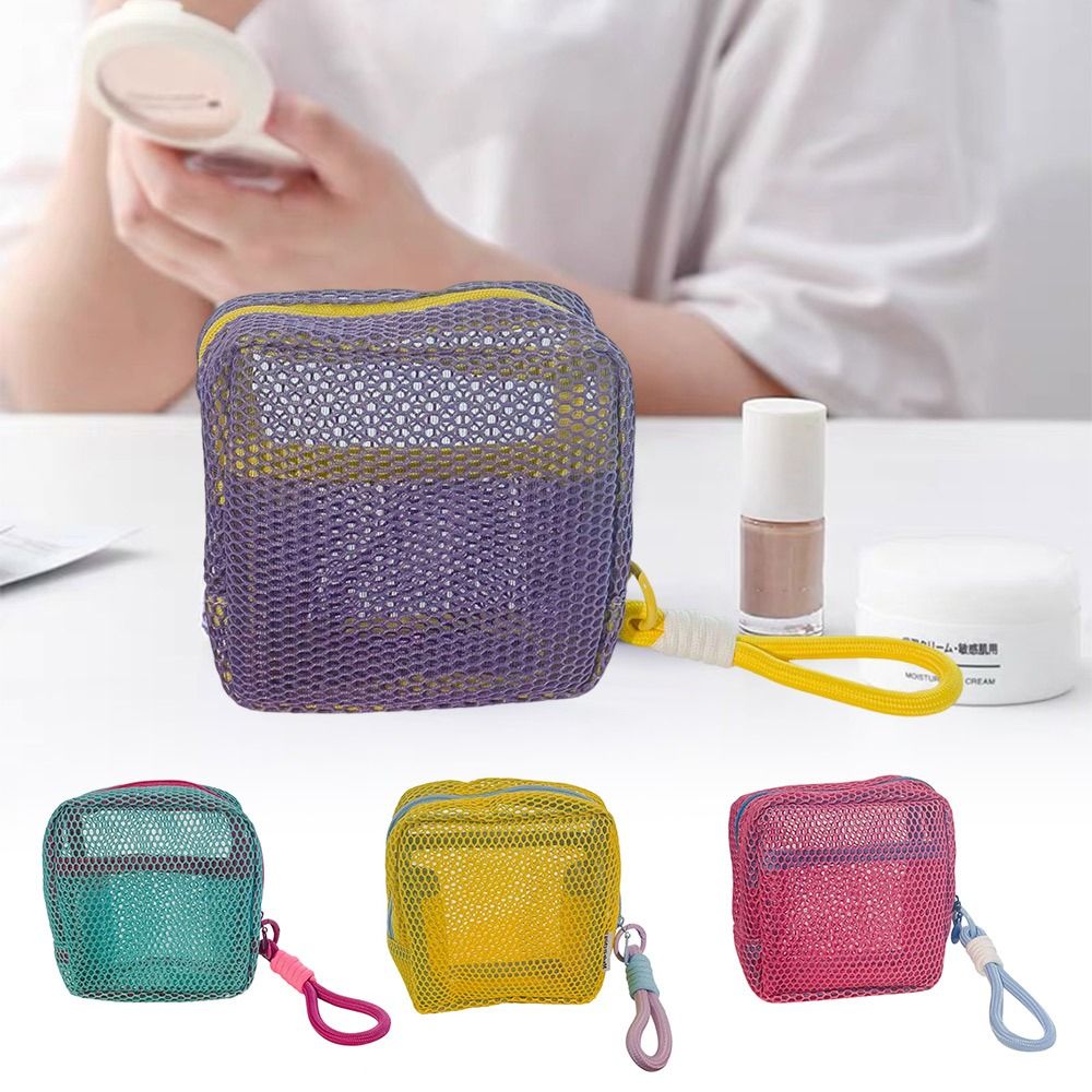새로운 도파민 컬러 수납 가방 손잡이가 있는 대용량 화 - Cosmetic Bags 리뷰 및 가격