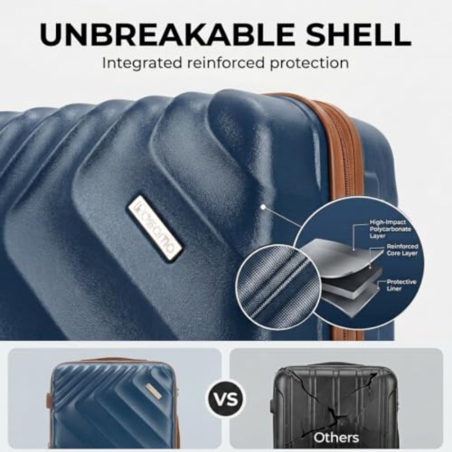 5개로 구성된 하드 셸 확장형 여행 가방 세트, 항공사 - Expandable Hard Shell Luggage Set 리뷰 및 가격