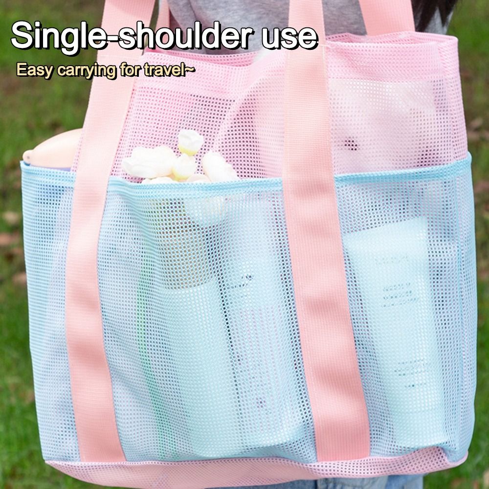 새로운 휴대용 수영 가방 메쉬 대용량 스포츠 가방 접이 - Cosmetic Bags 리뷰 및 가격