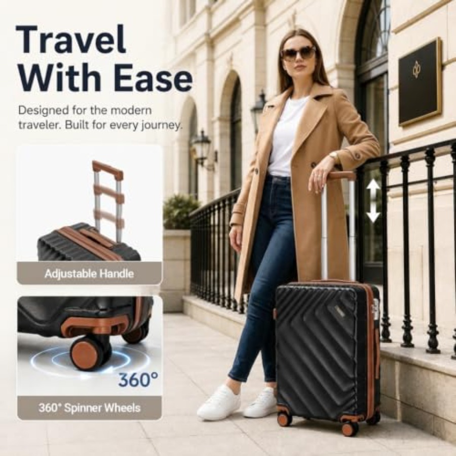 6피스 하드쉘 확장형 여행가방 세트, 항공사 승인 기내 - Expandable Hard Shell Luggage Set 리뷰 및 가격