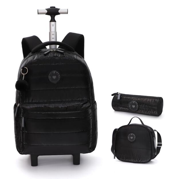 18인치 학교용 바퀴 달린 백팩 가방, 십대 청소년용  - Foldable Rolling Luggage Bag 리뷰 및 가격