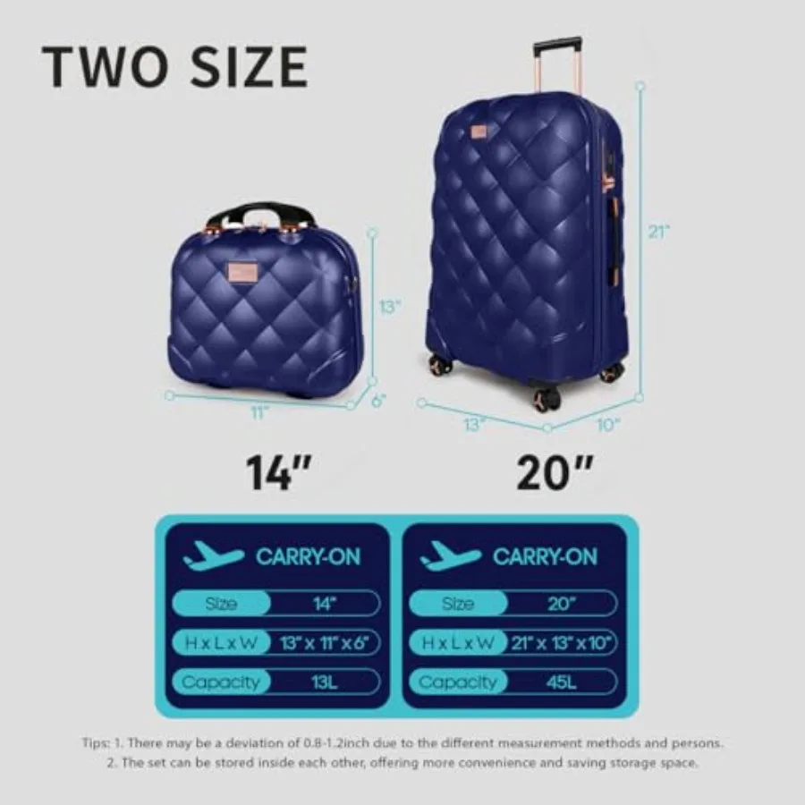 여행용 2개 세트, 14/20인치 휴대용 수하물, TS - Expandable Hard Shell Luggage Set 리뷰 및 가격