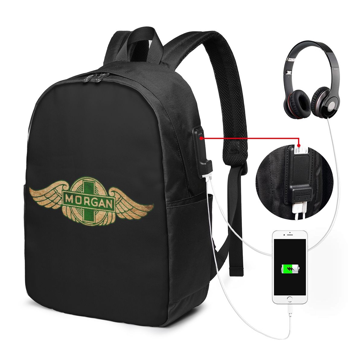 모건 모터 카 컴퍼니 백팩 여행용 노트북 가방 컴퓨터  - Travel Bags 리뷰 및 가격