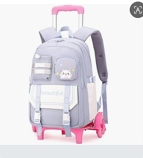 어린이 학교용 롤링 백팩 십대 소녀용 여행용 트롤리 가 - Foldable Rolling Luggage Bag 리뷰 및 가격