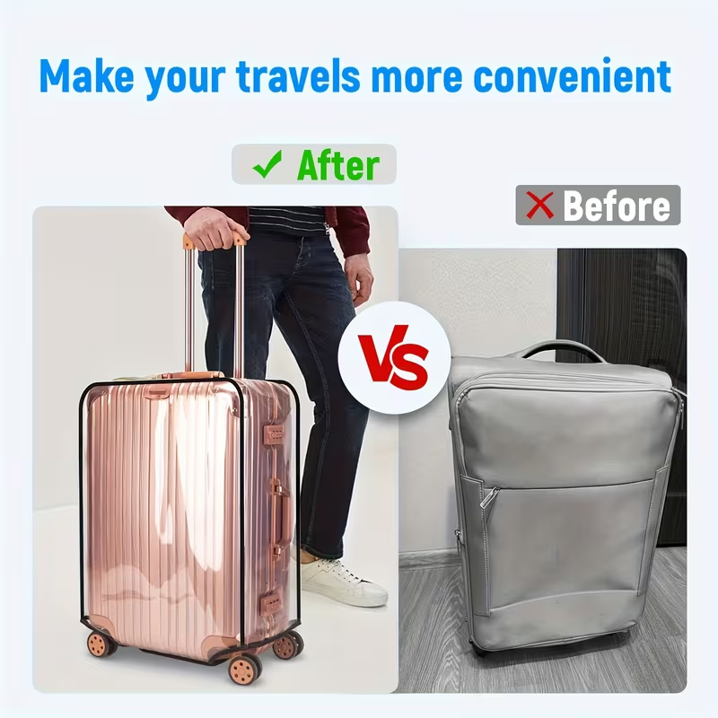 투명한 수하물 커버 - 방수, 긁힘 방지 및 방진 보호 - Luggage Protective Cover Transparent 리뷰 및 가격