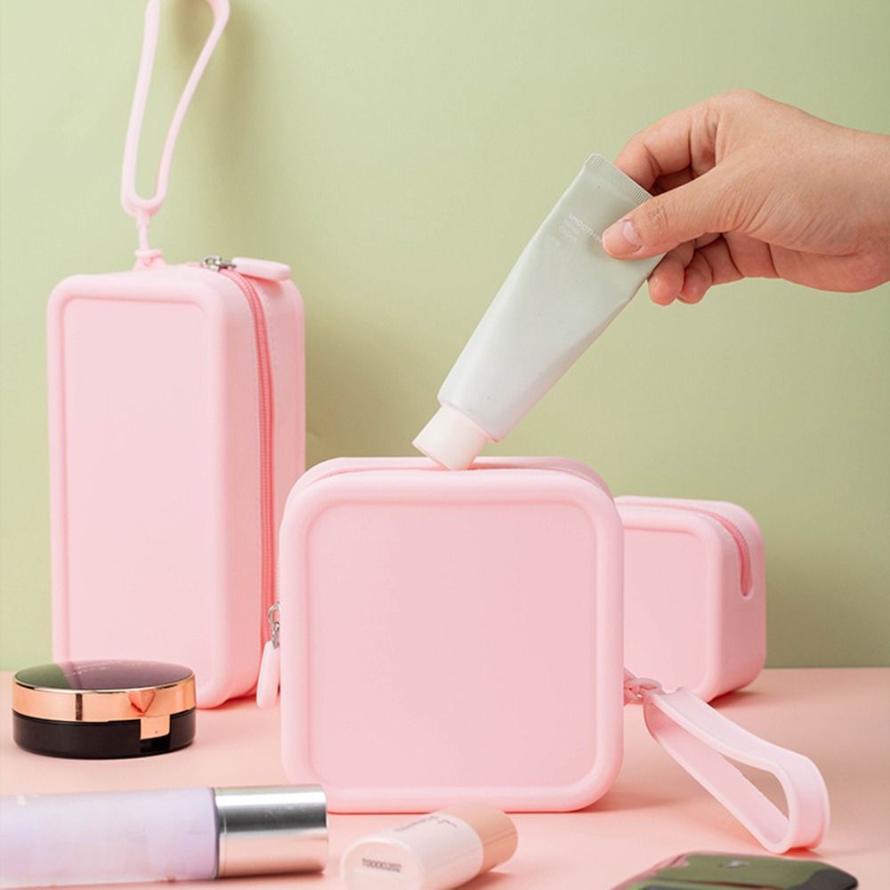 휴대용 실리콘 동전 지갑 대용량 지퍼 이어폰 가방 방수 - Cosmetic Bags 리뷰 및 가격