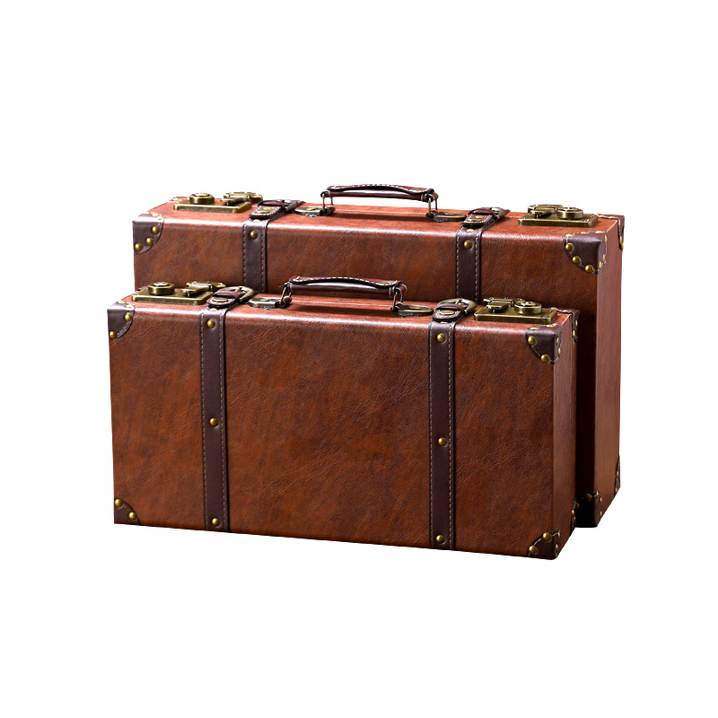 빈티지 나무 여행 가방 다기능 레트로 수납 상자 소매  - Retro Vintage Trunk Suitcase 리뷰 및 가격