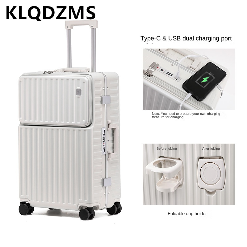 KLQDZMS 휴대용 여행 가방 전면 개방형 탑승 박스 - Front Opening Laptop Luggage 24 Inch 리뷰 및 가격
